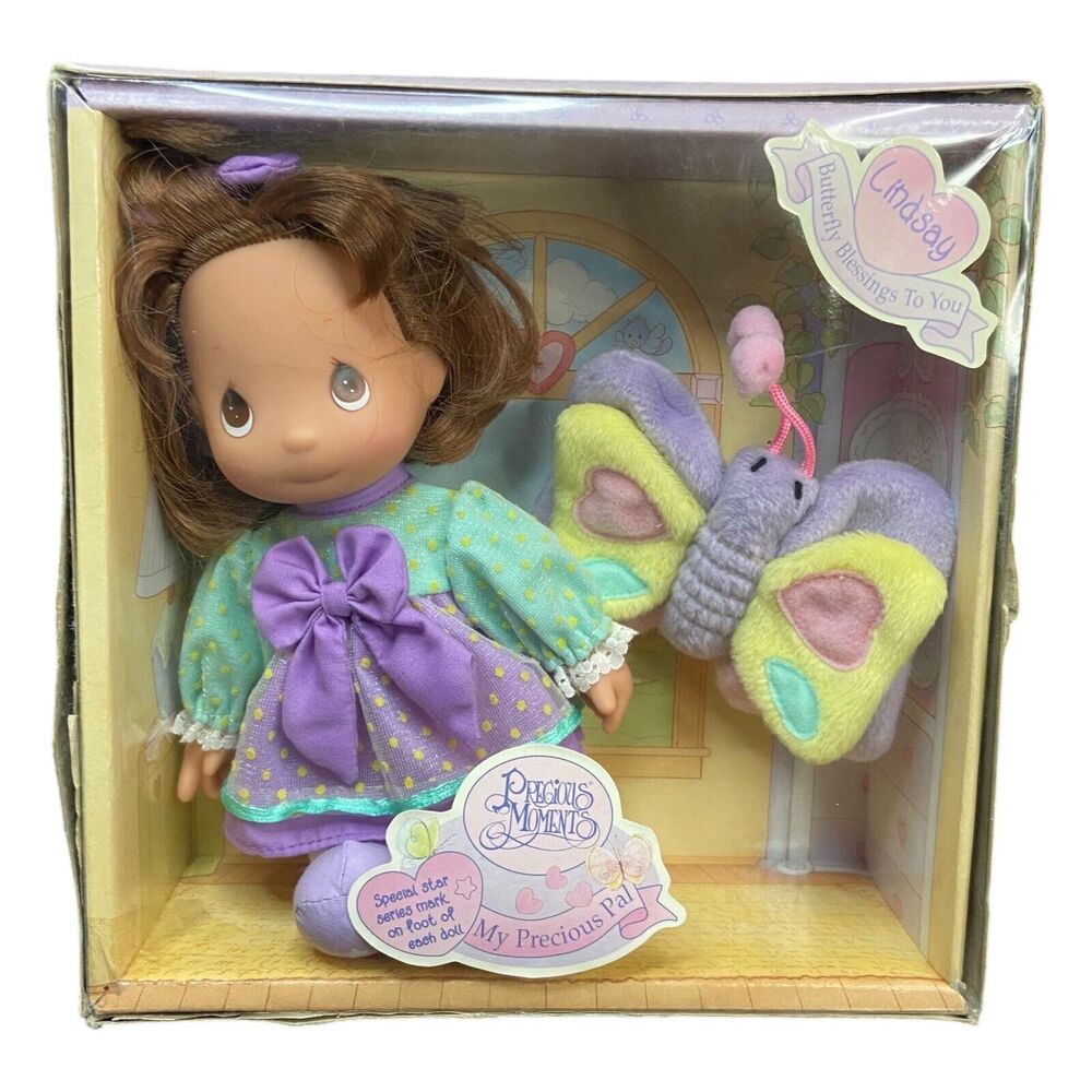 VTG 1998 Precious Moments My Precious Pal Lindsay W/ Butterfly Doll 7" OPEN BOX